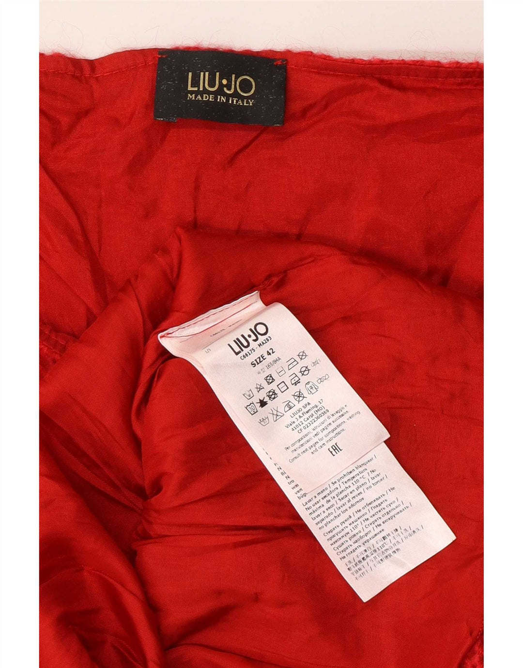 Liu Jo Haut au Crochet pour Femme Manches 3/4 IT 42 Acrylique Rouge Moyen