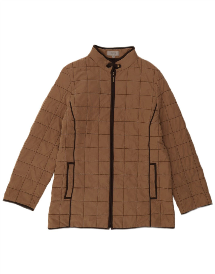 Marks & Spencer Veste matelassée pour femme UK 12 Marron moyen Polyester