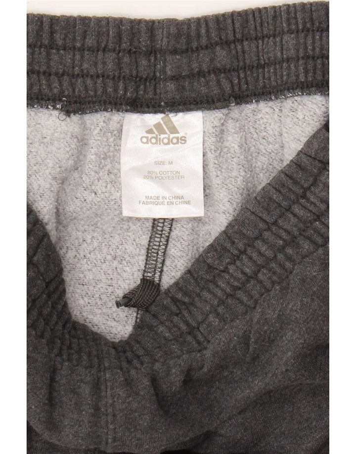 Adidas Pantalon de survêtement court en coton gris moyen pour homme