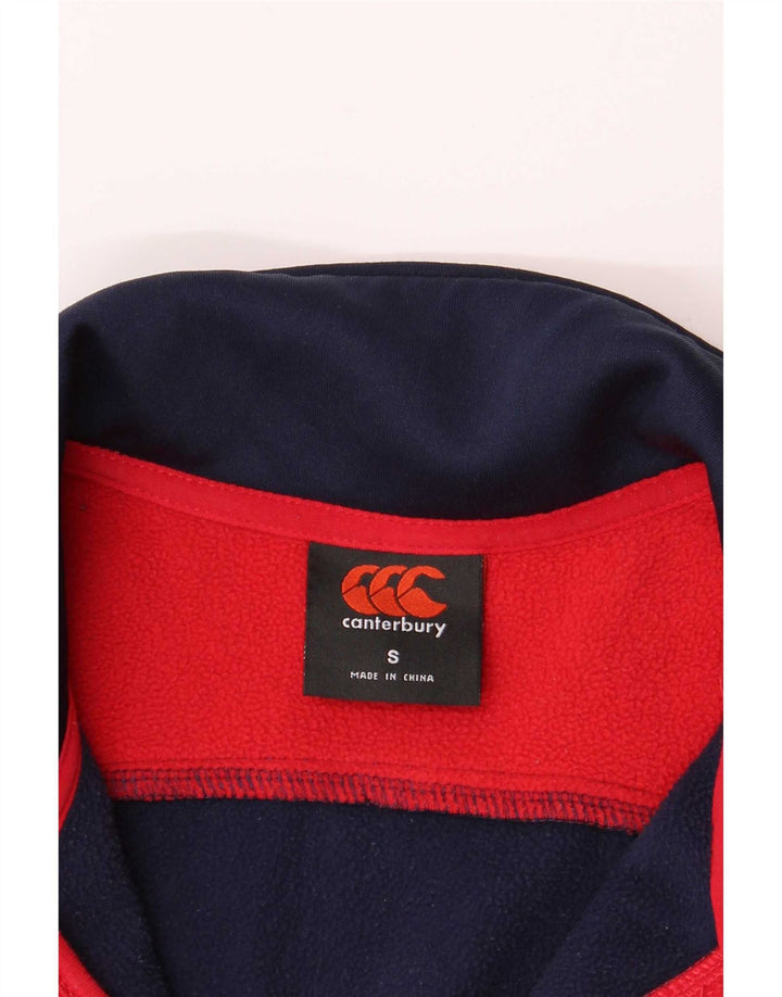 Canterbury Sweat-shirt graphique à col zippé pour homme, petit rouge
