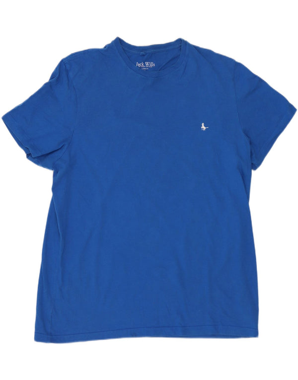 JACK WILLS T-Shirt coupe classique pour hommes, haut XL en coton bleu
