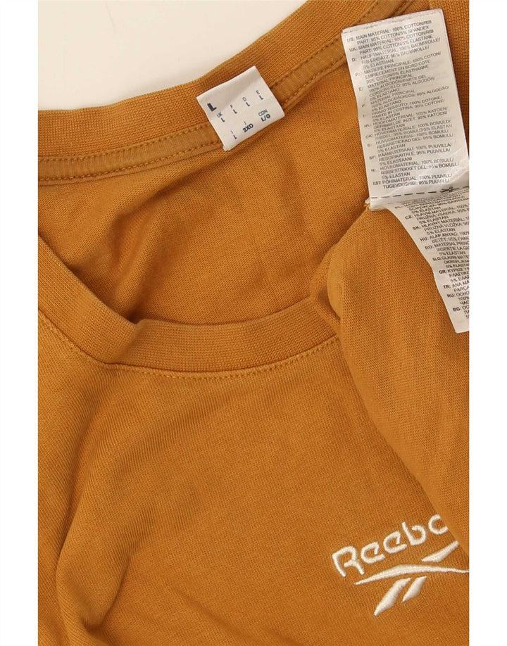 Reebok T-Shirt Homme Haut Large Marron Coton