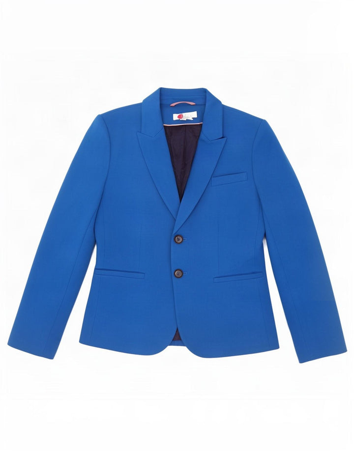 Boden Femme Veste Blazer 2 Boutons UK 44 Bleu Moyen Viscose