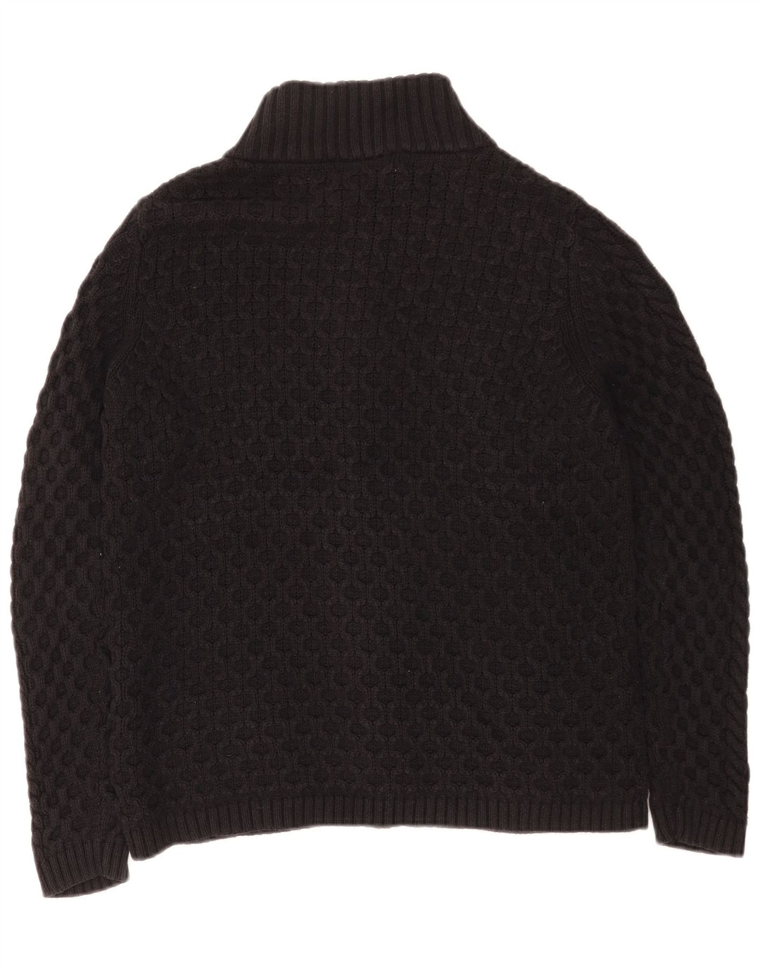 Marks & Spencer Pull Cardigan pour Femme UK 14 Grand Coton Noir