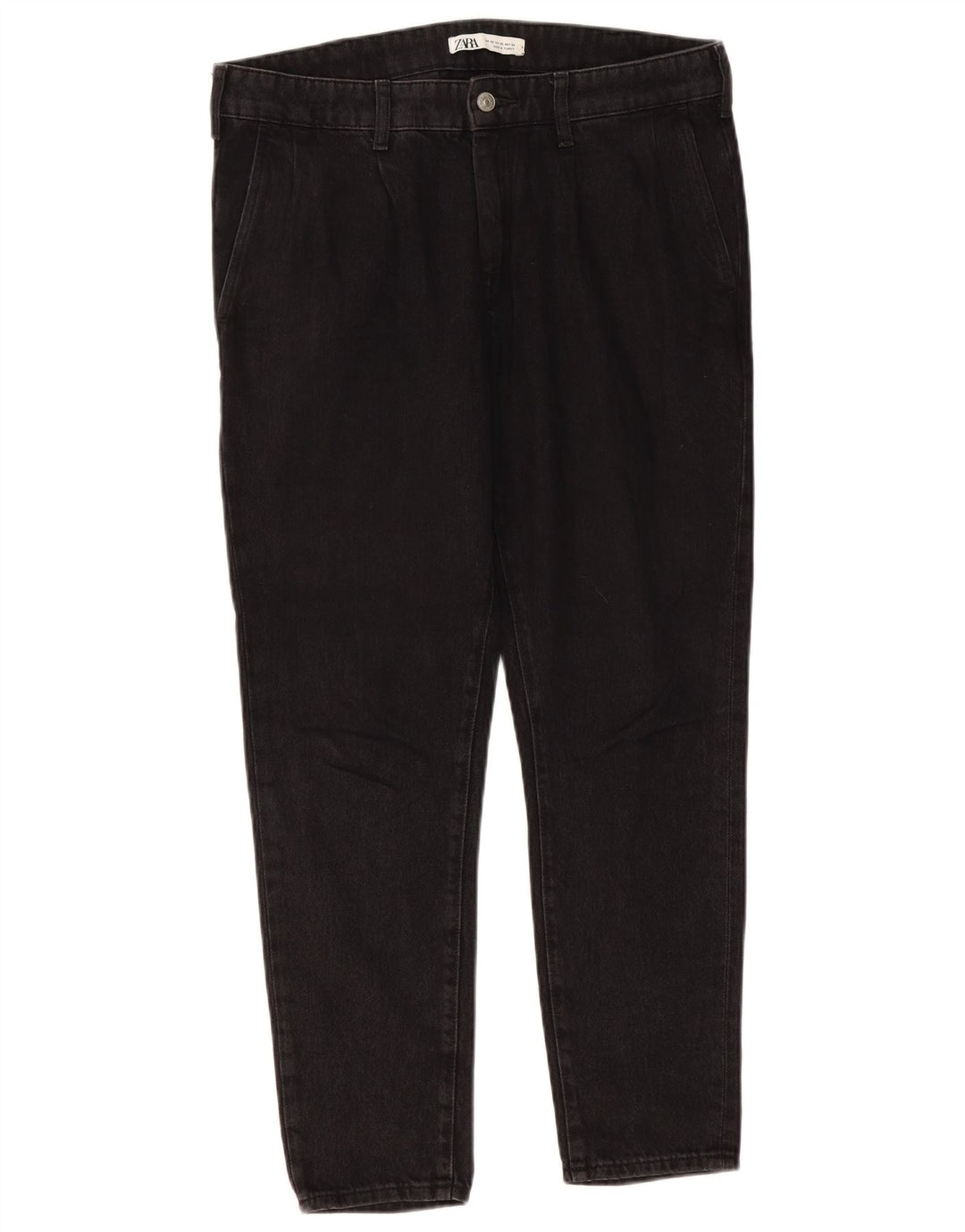 ZARA Jeans Slim Homme EU 42 Large W32 L27 Coton Noir