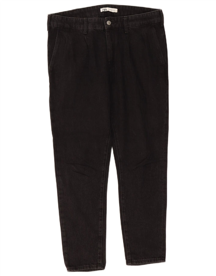 ZARA Jeans Slim Homme EU 42 Large W32 L27 Coton Noir