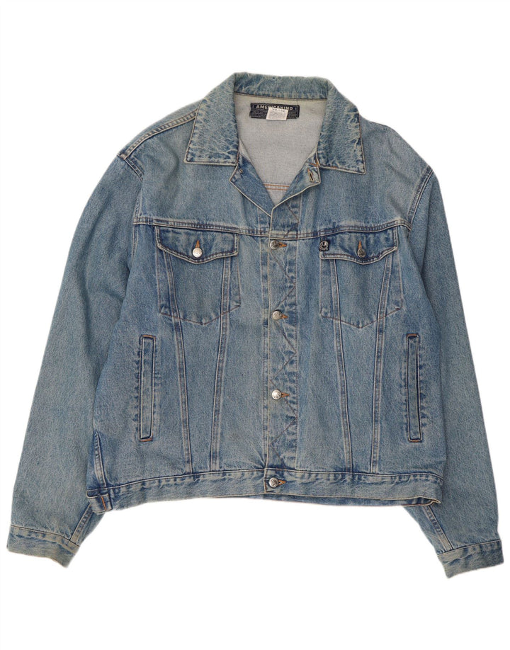 Americanino Veste en Jean Homme UK 44 2XL Bleu Coton