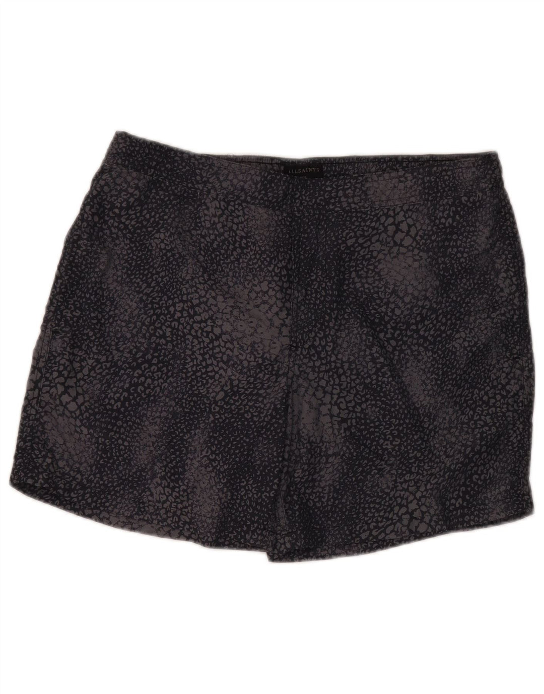 All Saints Short de Bain Large Noir Imprimé Animal en Polyamide Homme