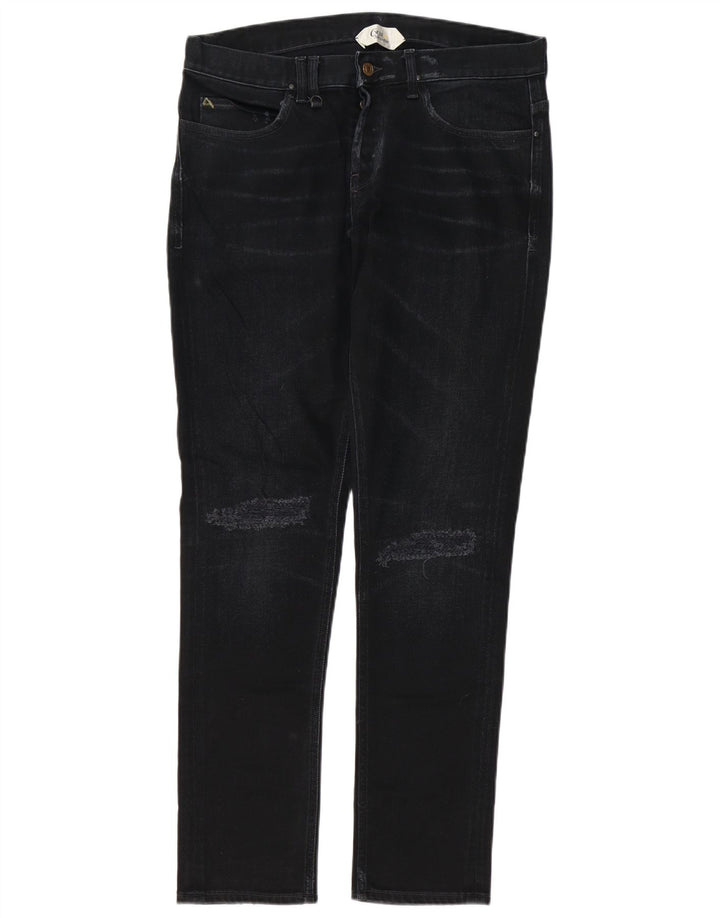 Cycle Jean slim vieilli pour homme W34 L32 en coton noir