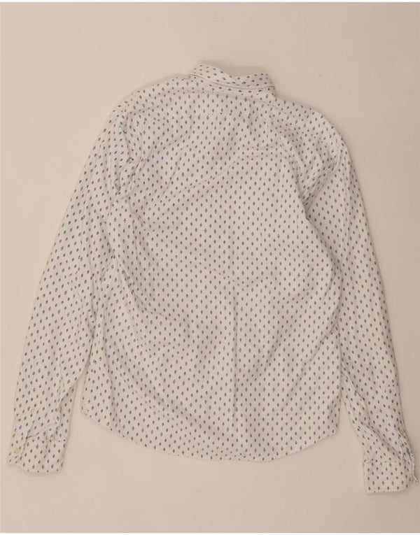 Scotch & Soda Chemise Coupe Classique Homme Blanc Coton à Pois Moyen