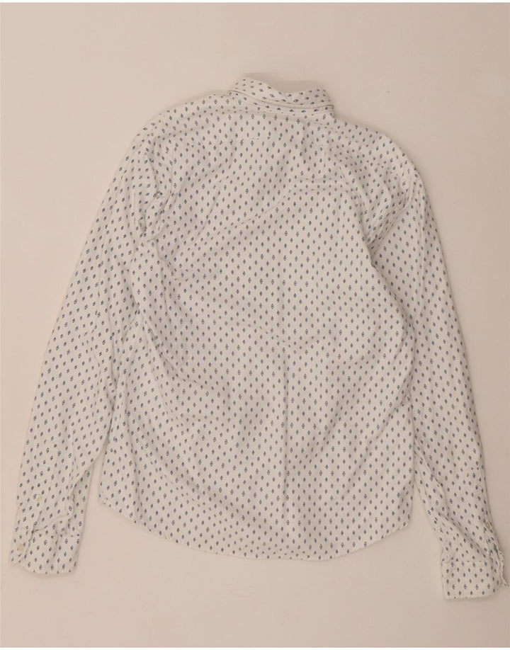 Scotch & Soda Chemise Coupe Classique Homme Blanc Coton à Pois Moyen