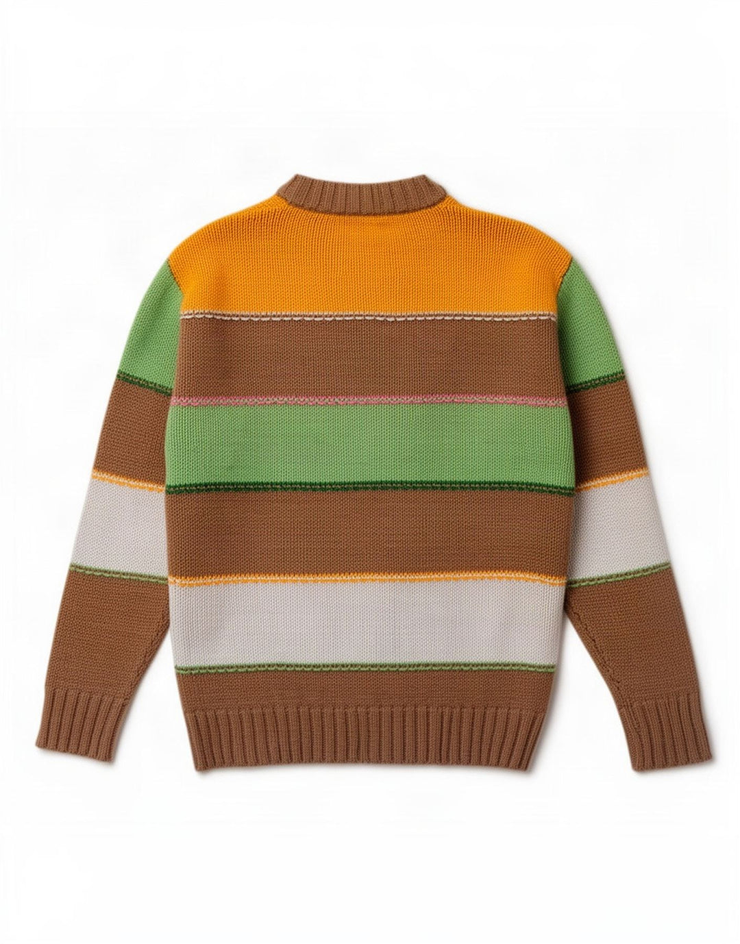 Zara Pull col V en coton rayé multicolore moyen pour homme