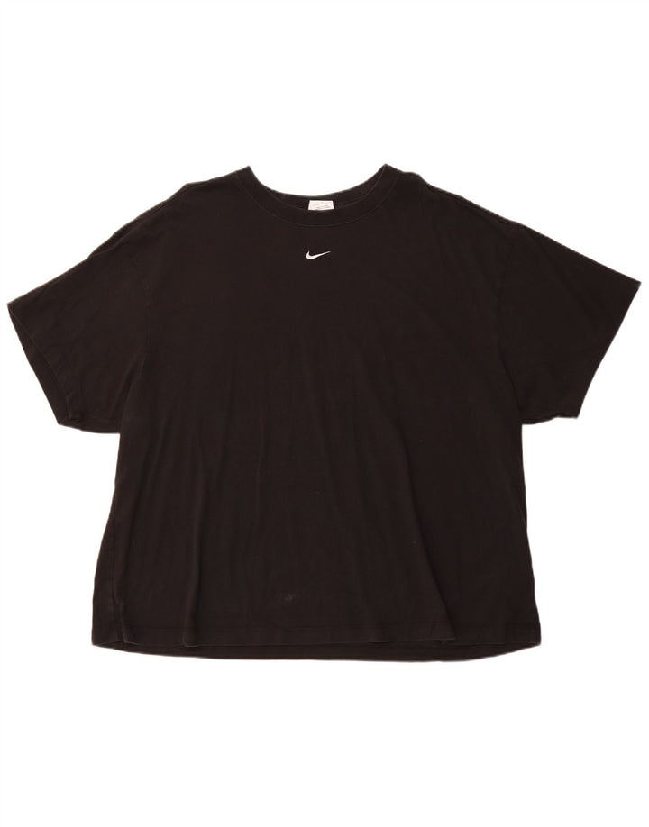 NIKE T-Shirt Femme Top UK 20 2XL Noir Coton