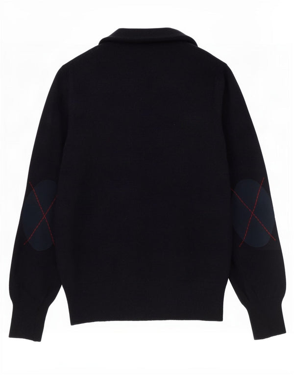 Jeckerson Cardigan Homme Pull Petit Bleu Marine Laine Vierge
