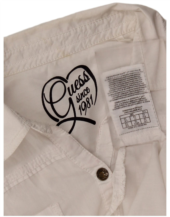 Guess Chemise Fille 11-12 ans Blanc Coton