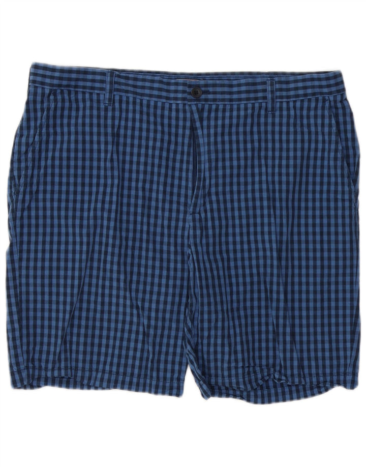 IZOD Short Chino Homme W38 XL Bleu Vichy Coton