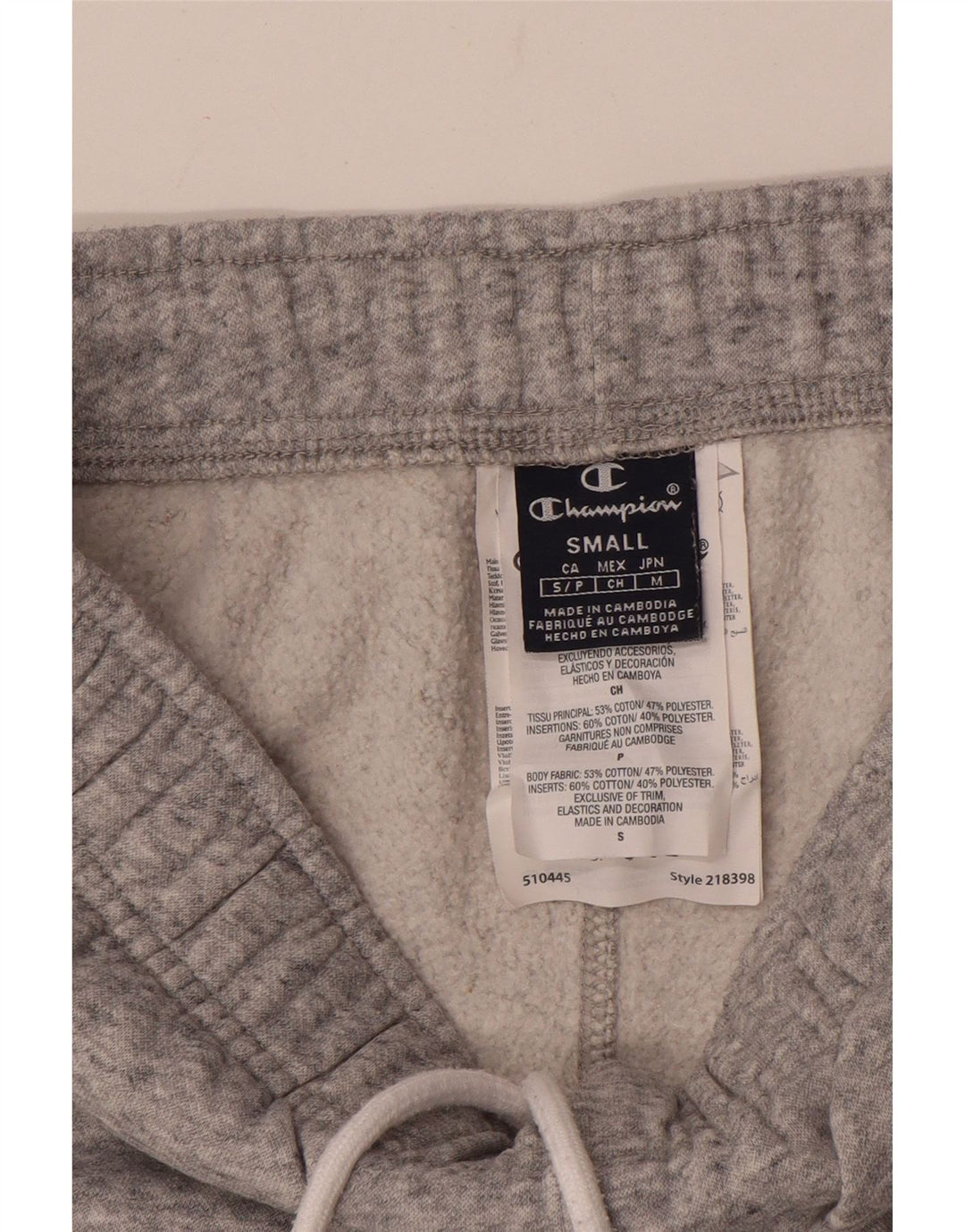 Champion Short de Sport Homme Petit Gris Moucheté Coton