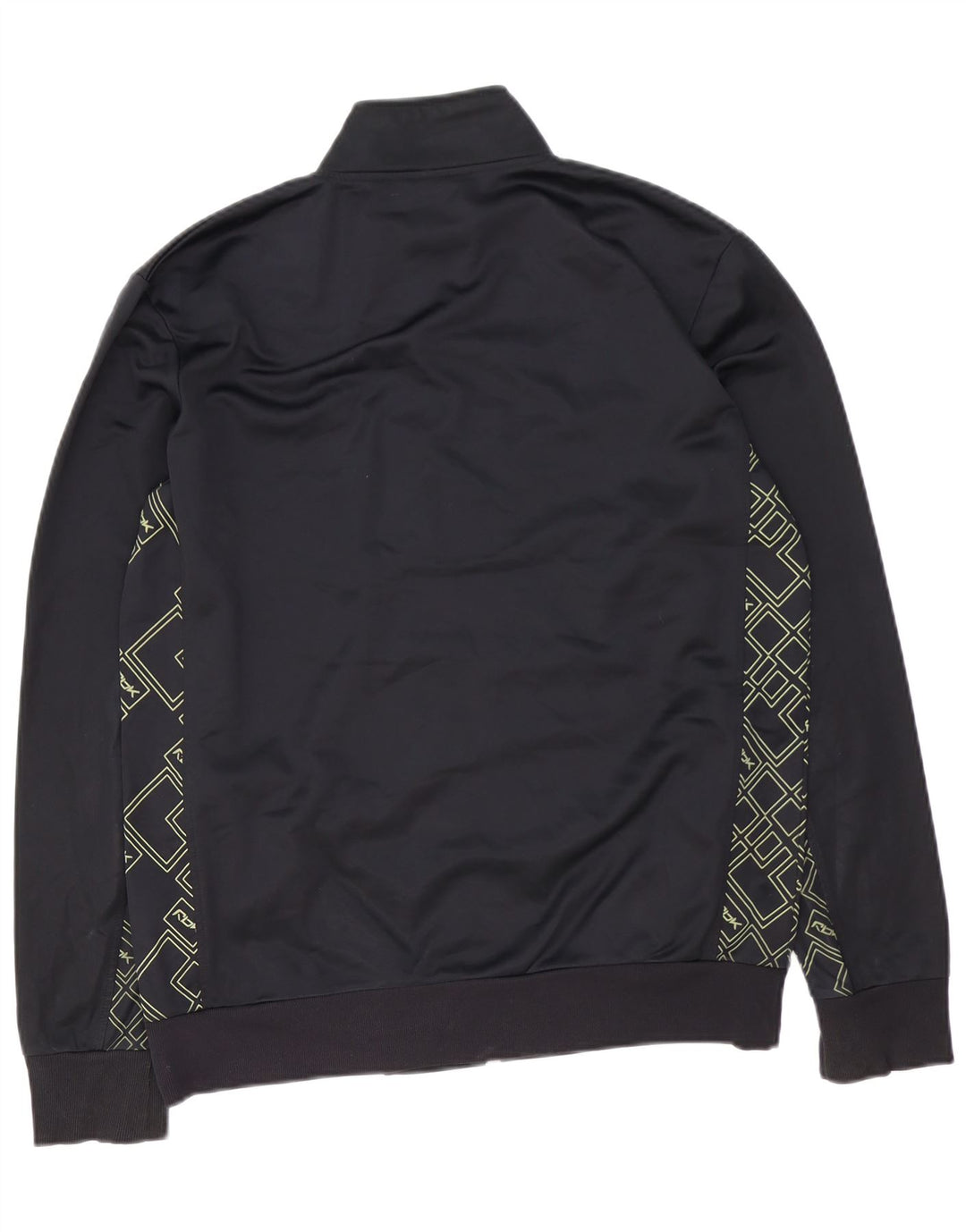 REEBOK Veste de Survêtement Graphique Homme Noir Moyen Polyester Géométrique