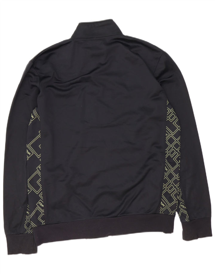 REEBOK Veste de Survêtement Graphique Homme Noir Moyen Polyester Géométrique