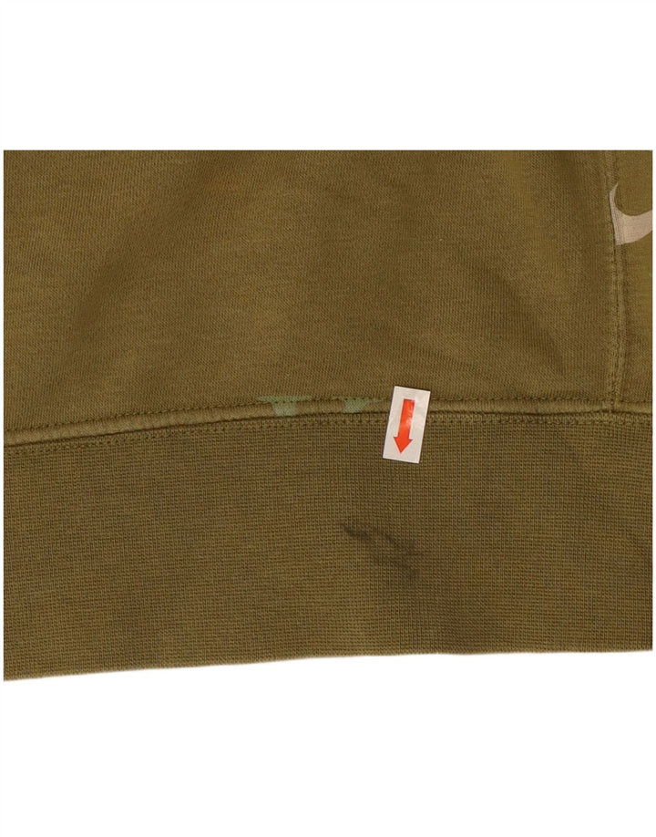Nike Pull à capuche graphique en coton kaki moyen pour homme