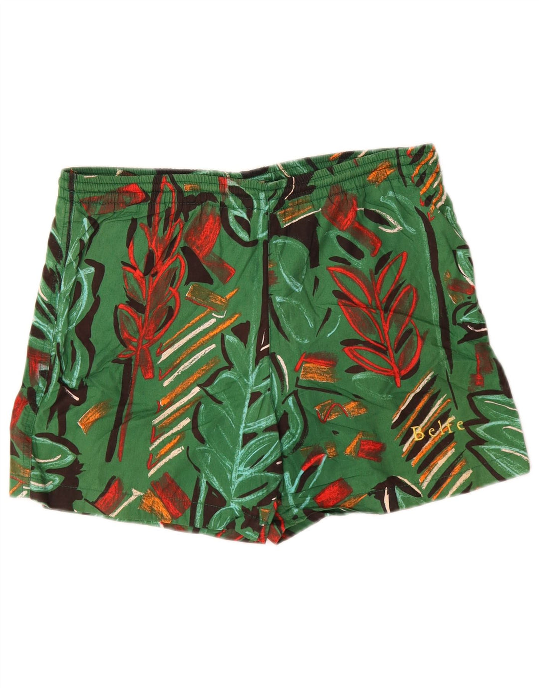 Belfe Short Homme IT 46 Petit W30 Vert Floral
