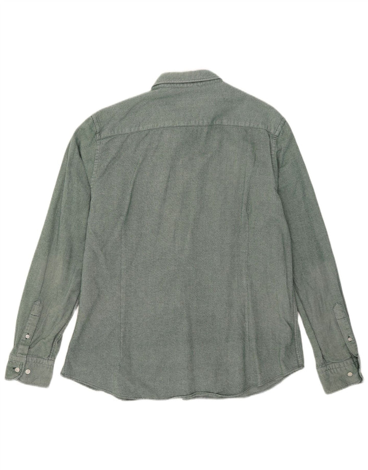 MASSIMO DUTTI Chemise Homme XL Vert Coton
