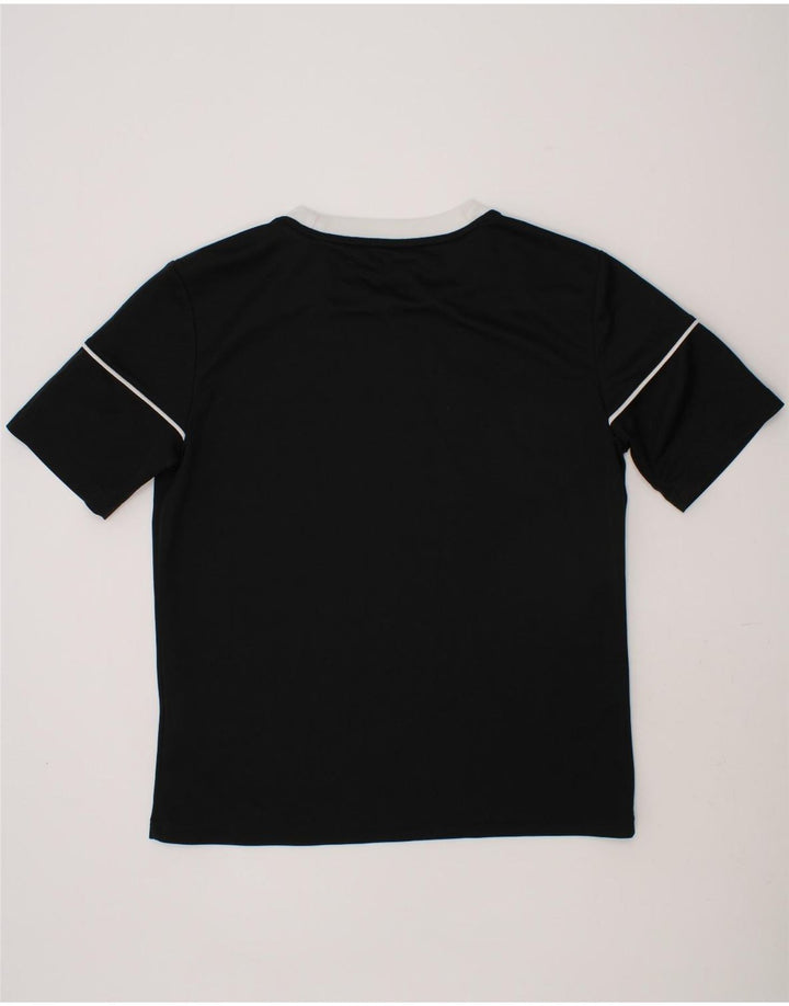 ADIDAS Boys Climalite T-Shirt Top 11-12 Years Medium Black Polyester Vintage Adidas and Second-Hand Adidas from Messina Hembry 