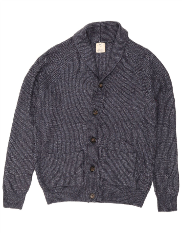 Marks & Spencer Cardigan Pull Homme Bleu Marine Moyen Polyamide