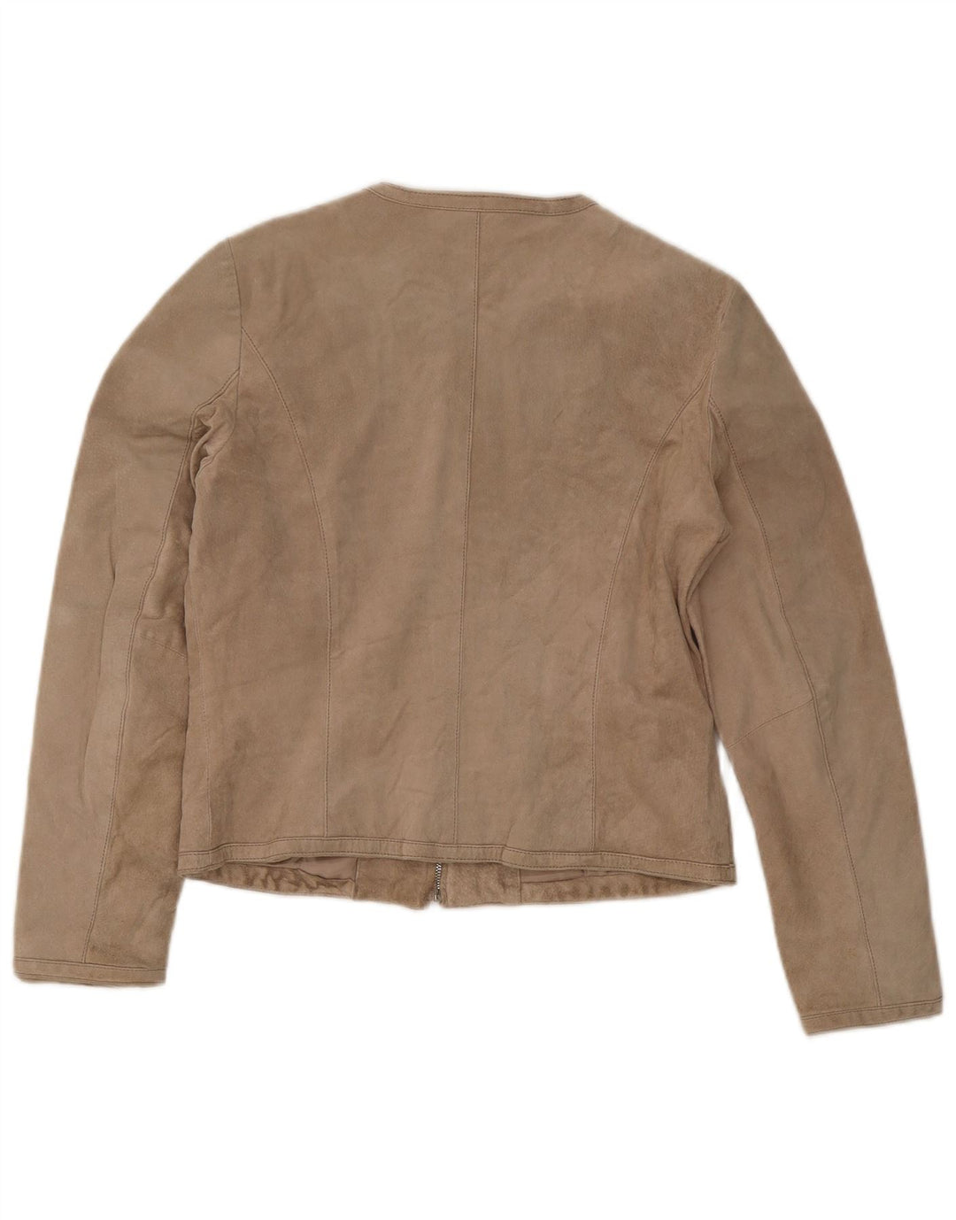 Conbipel Veste En Daim Femme IT 46 Grand Cuir Beige