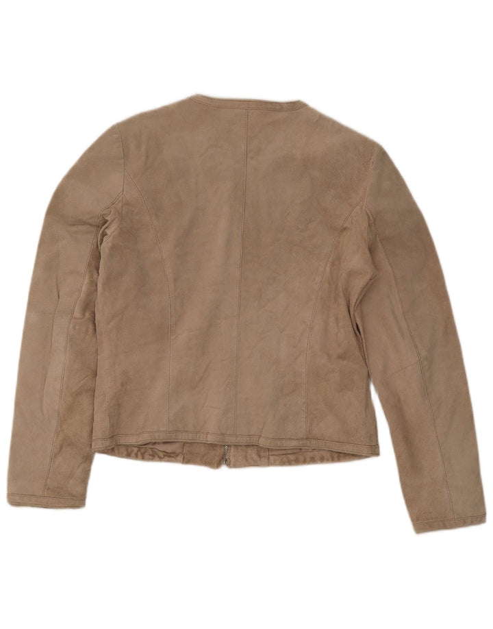 Conbipel Veste En Daim Femme IT 46 Grand Cuir Beige