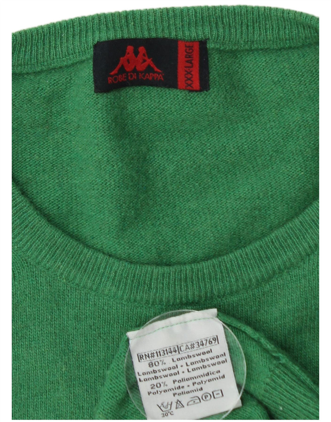 Kappa Pull col rond homme 3XL vert laine d'agneau