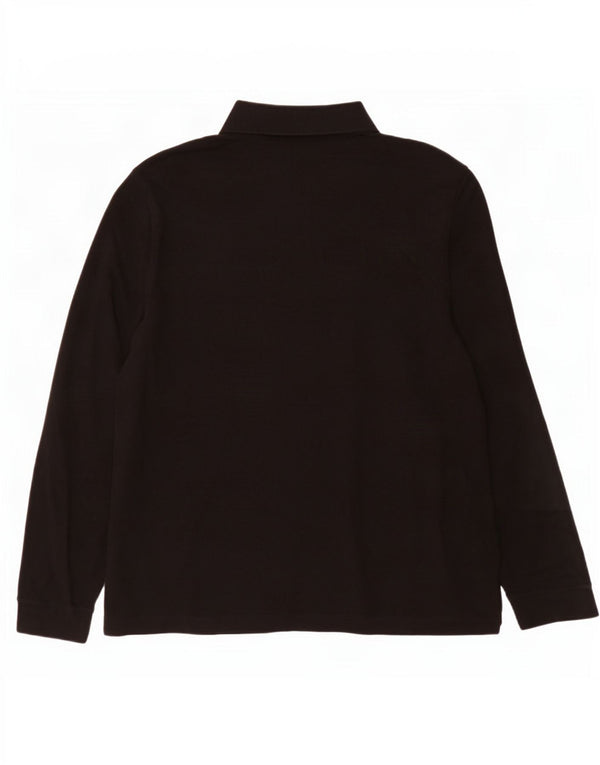Lacoste Polo à manches longues pour homme Taille 7 2XL Coton noir