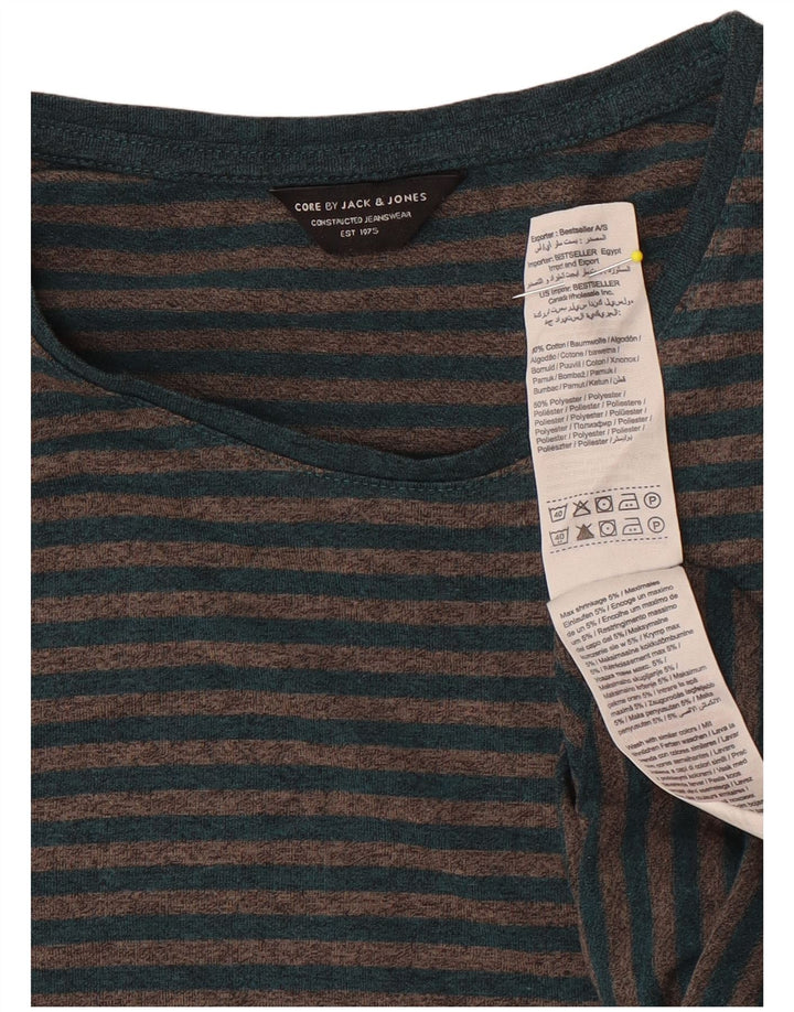 Jack & Jones T-Shirt Homme Gris Moyen Rayé Coton