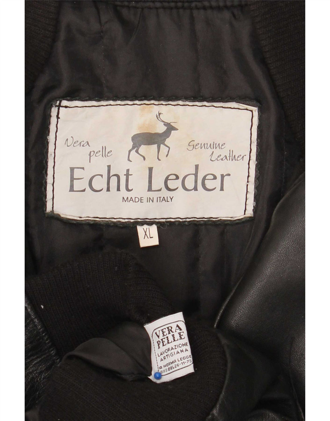 veste en cuir bomber homme vintage UK 42 XL cuir noir