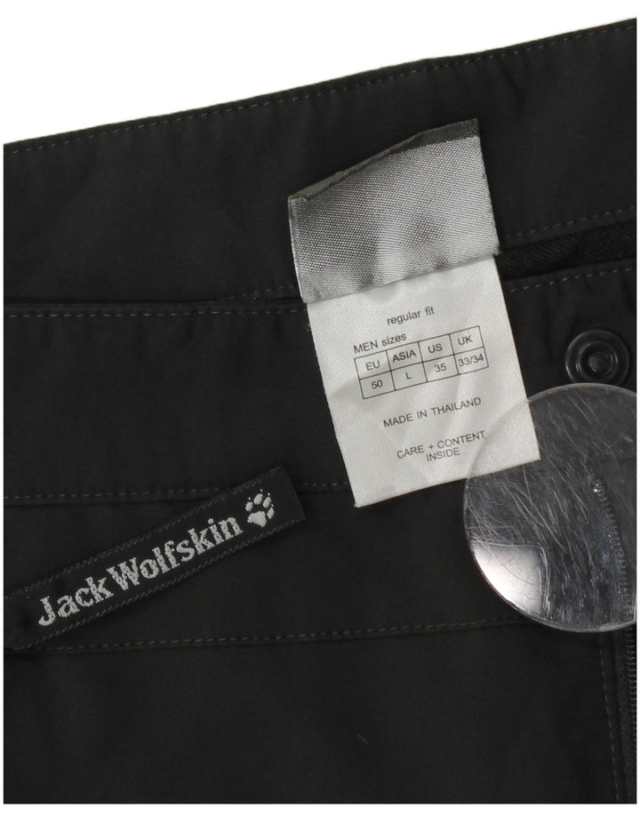 JACK WOLFSKIN Bermuda Cargo Homme W33 Noir Moyen Polyester
