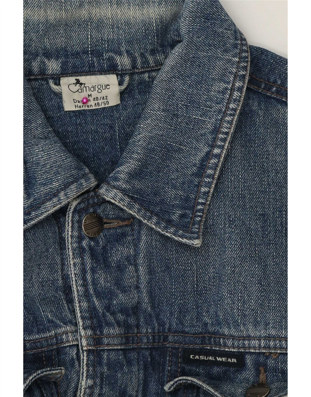 Camargue Veste en Jean Homme EU 48/50 Bleu Moyen