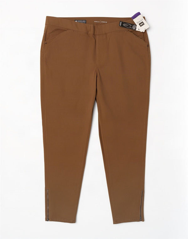 Lee Womens Crop Jegging Jeans UK 20 W42 L20 Coton Marron