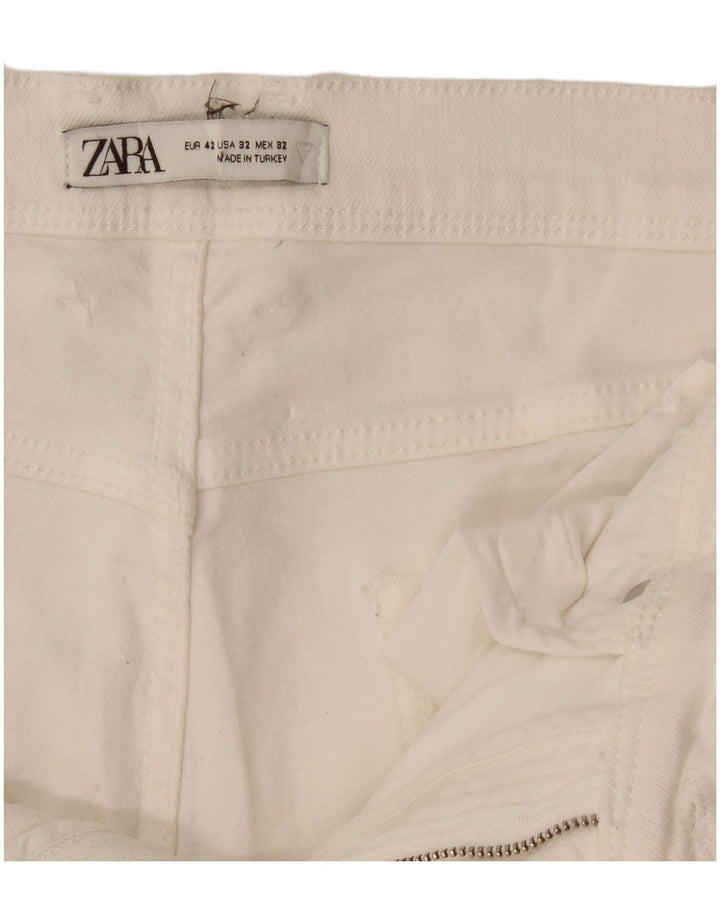 Zara Jean slim pour homme EU 42 Large W32 L29 Blanc