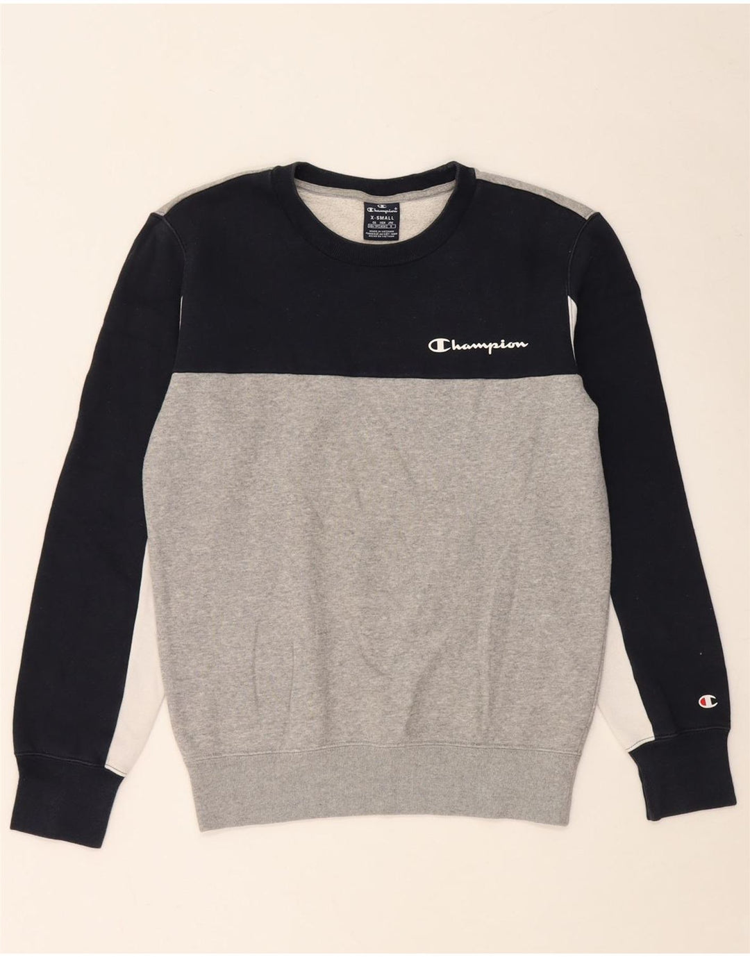 Champion Sweatshirt Jumper XS Multicolore Colourblock Coton