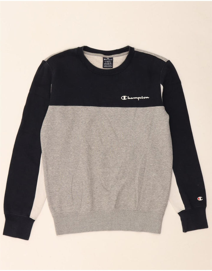 Champion Sweatshirt Jumper XS Multicolore Colourblock Coton