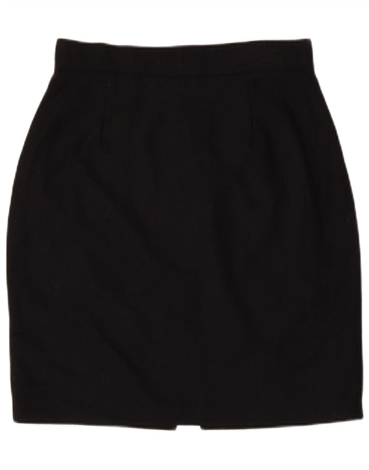 Benetton Jupe Crayon IT 44 Medium W28 Acétate Noir Femme