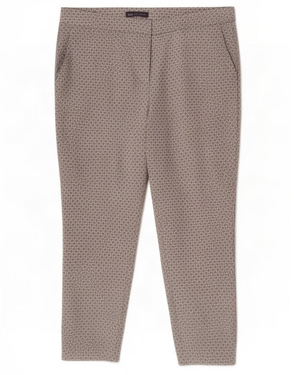 Marks & Spencer Pantalon court pour femme UK 16 Large W36 L25 Gris Géométrique