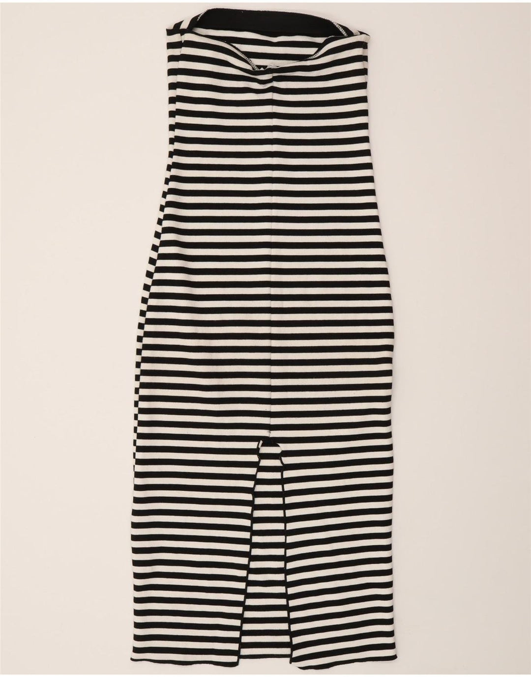 Zara Robe bustier femme UK 8 Small Noir Rayé