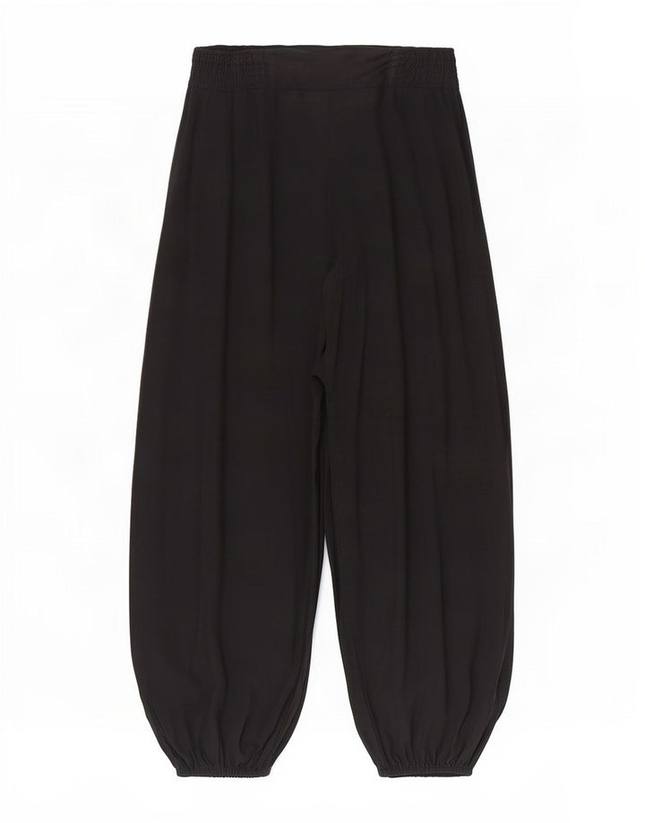 Marks & Spencer Pantalon Sarouel Femme Moyen W28 L26 Viscose Noir