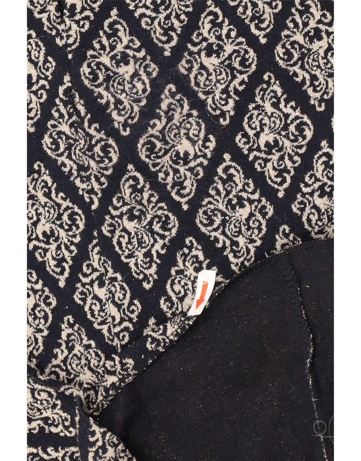 Zara Robe droite pour femme UK 16 Large Noir Argyle/Diamant Polyester