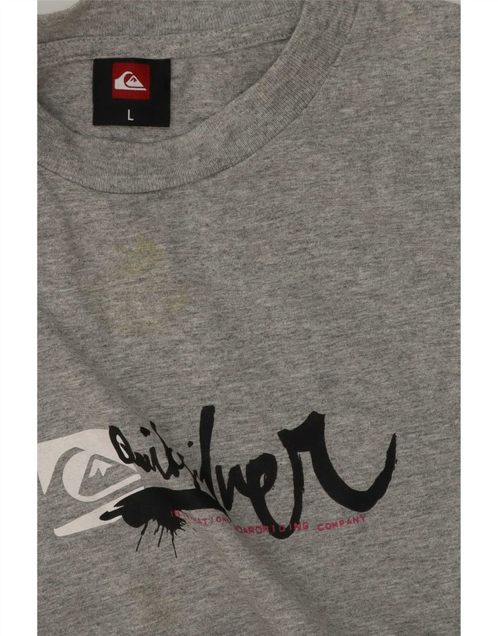 Quiksilver T-Shirt Graphique Homme Grand Gris
