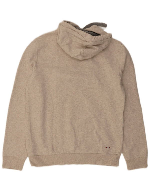 Napapijri Pull à capuche graphique pour homme en coton beige moyen