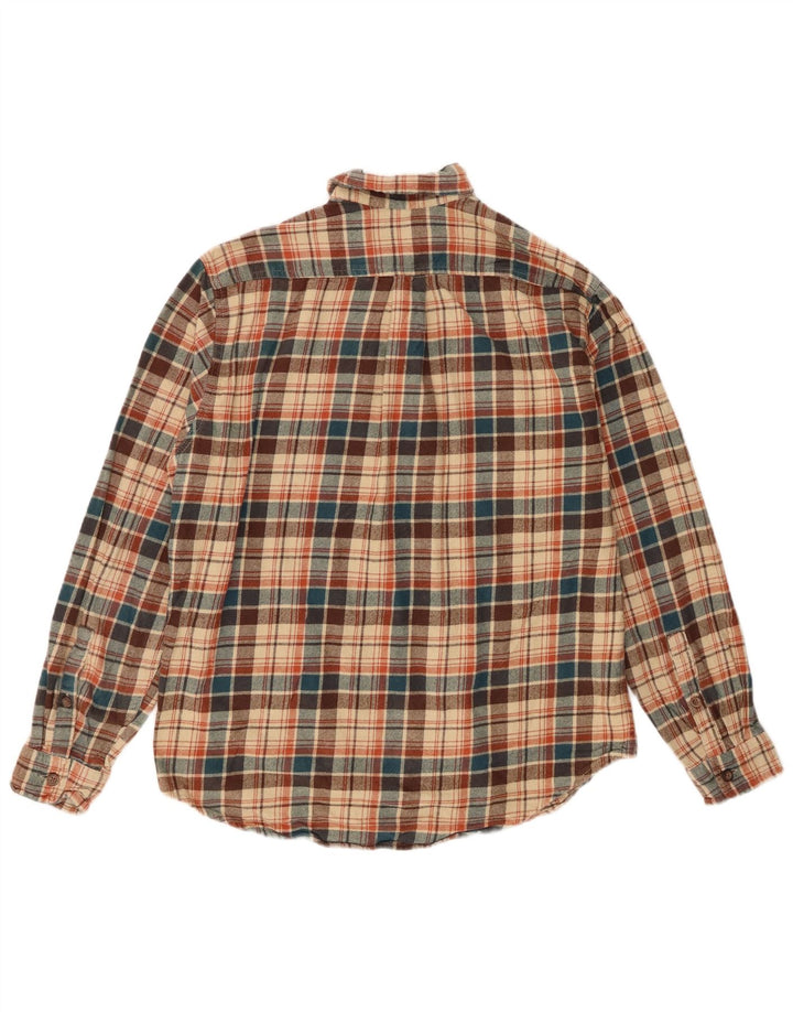 Eddie Bauer Chemise en flanelle pour homme en coton à carreaux beiges