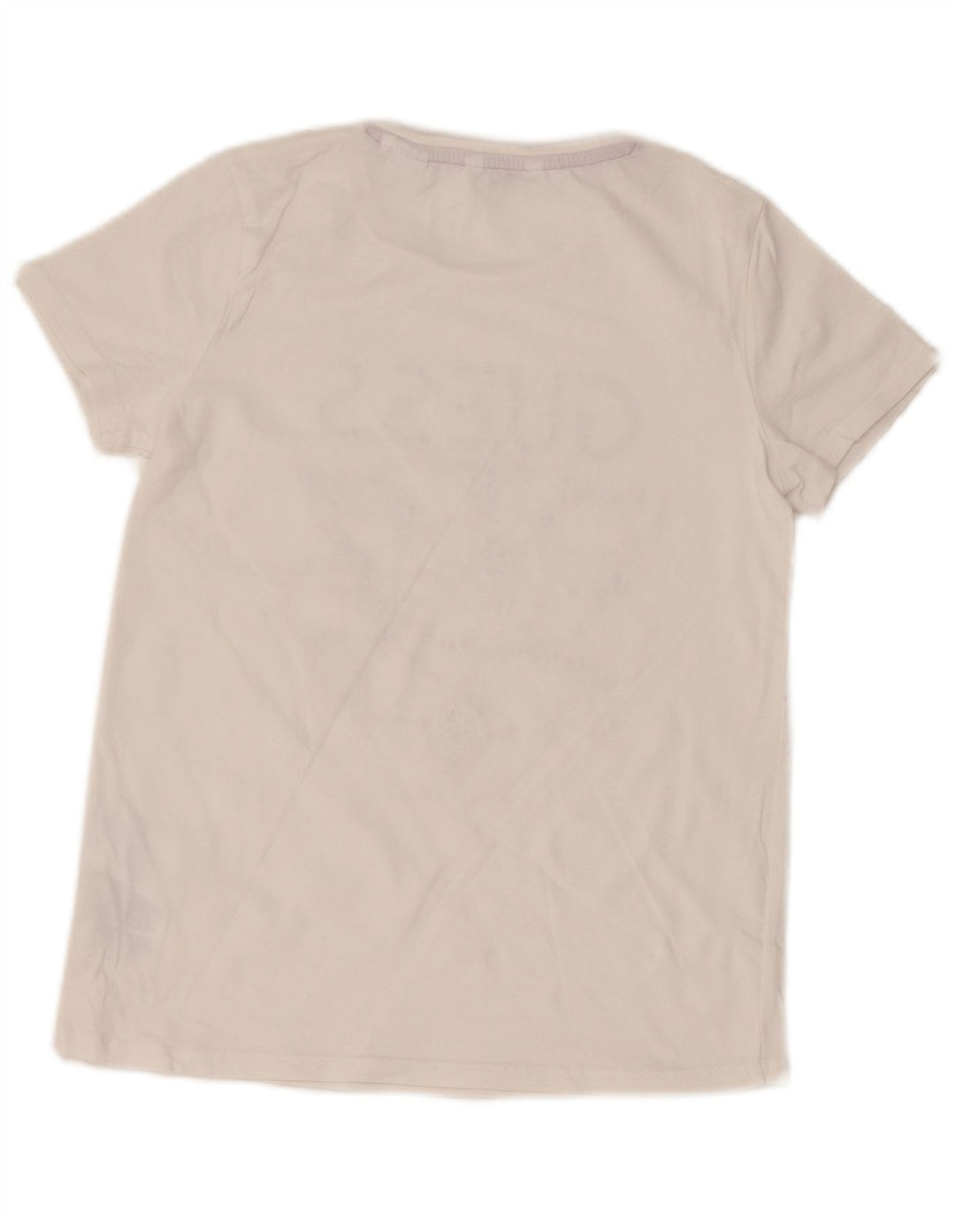 GUESS T-Shirt Graphique Fille 13-14 Ans Blanc Coton
