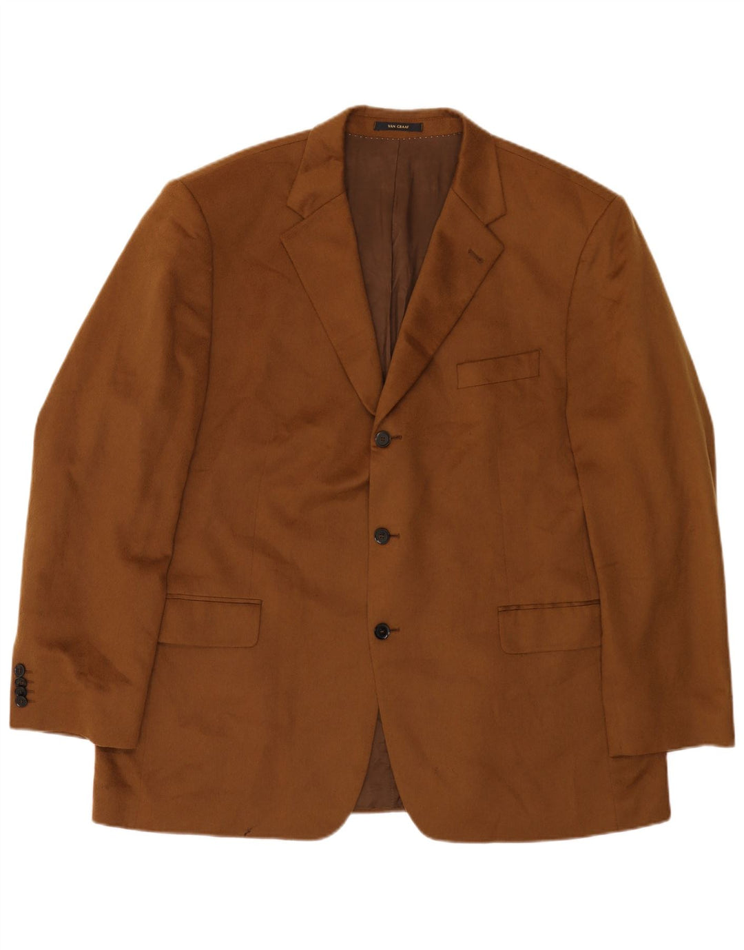 VAN GRAAF Veste Blazer 3 Boutons Homme UK 42 XL Marron Cachemire